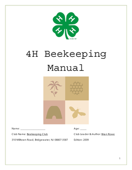 4H Beekeeping Manual