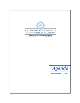 Agenda December 3, 2015