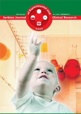 Serbian Journal of Experimental and Clinical Research Vol12