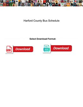 Harford County Bus Schedule