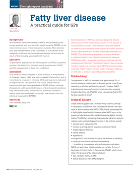 Fatty Liver Disease a Practical Guide for Gps David Iser Marno Ryan