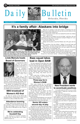 It's a Family Affair: Alaskans Into Bridge