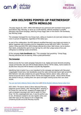 Arn Delivers Pimped-Up Partnership with Menulog