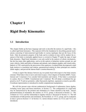 Chapter 1 Rigid Body Kinematics