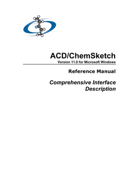 ACD/Chemsketch Reference Manual (Ver 11.0)