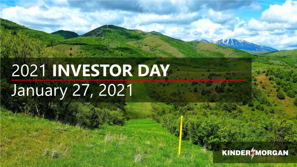 2021 INVESTOR DAY January 27, 2021 Disclosure Forward-Looking Statements / Non-GAAP Financial Measures / Industry & Market Data