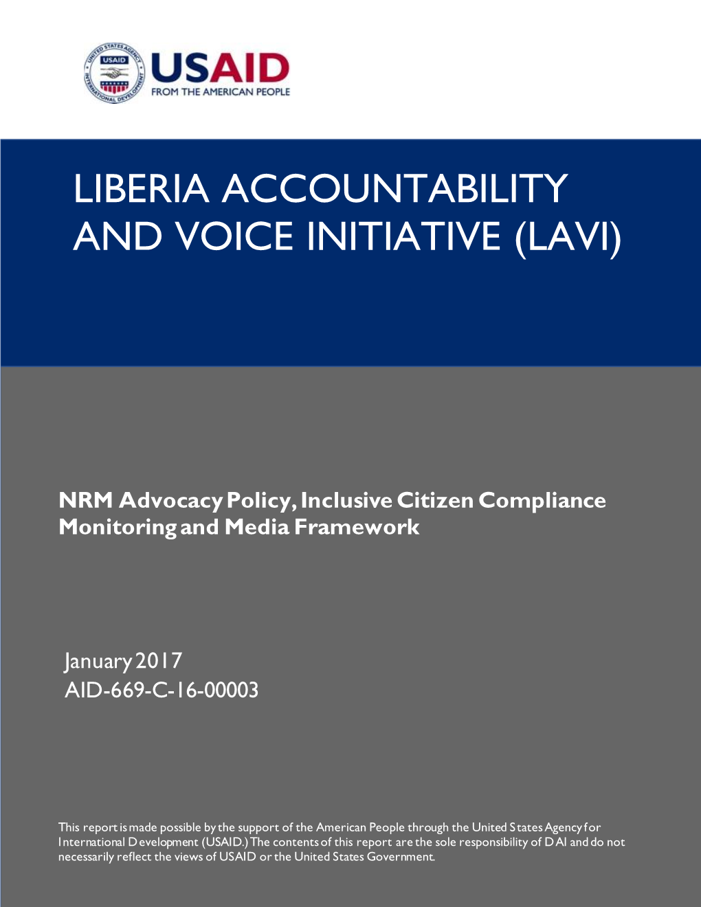 Liberia Accountability and Voice Initiative (Lavi)