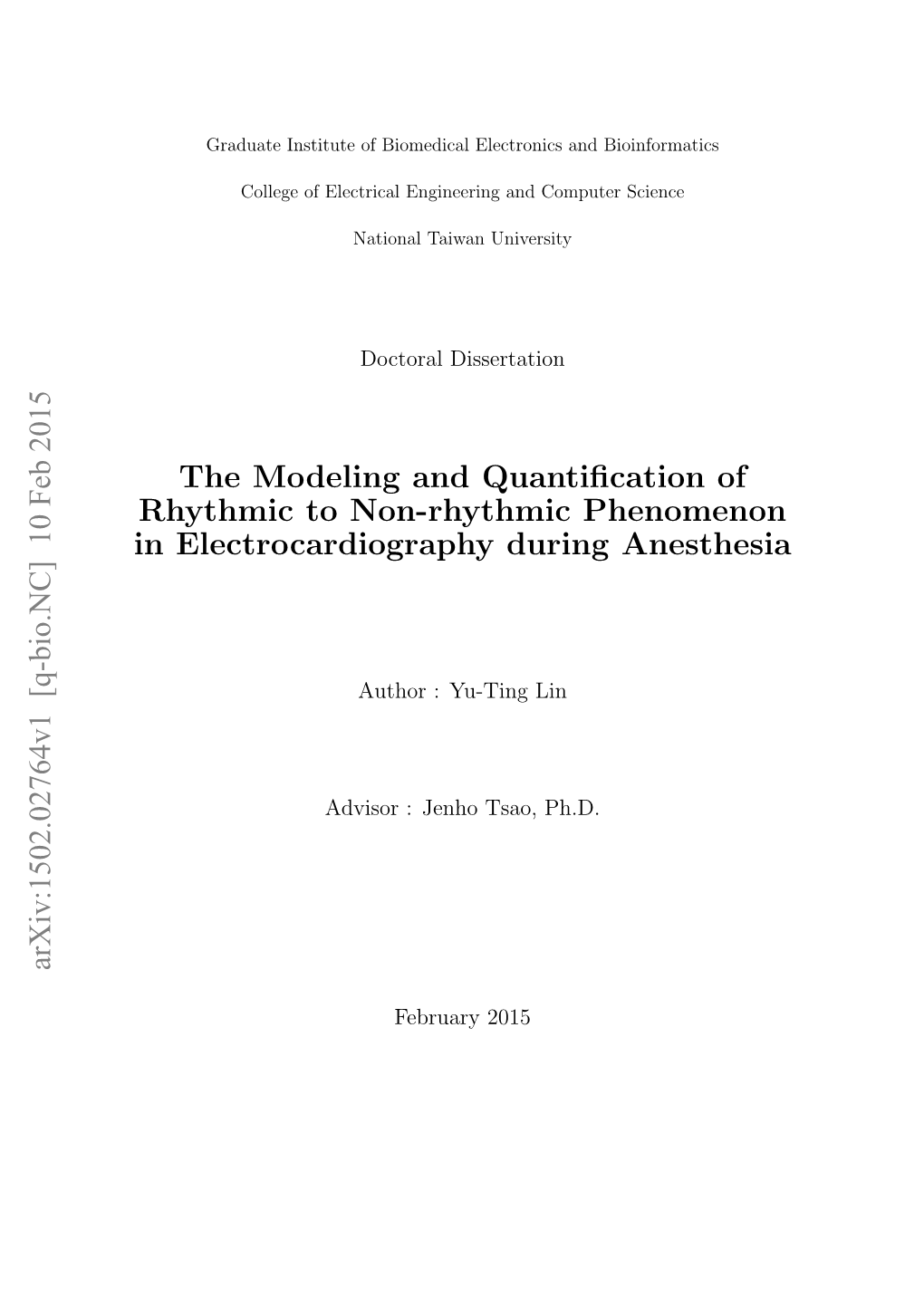 The Modeling and Quantification of Rhythmic to Non-Rhythmic