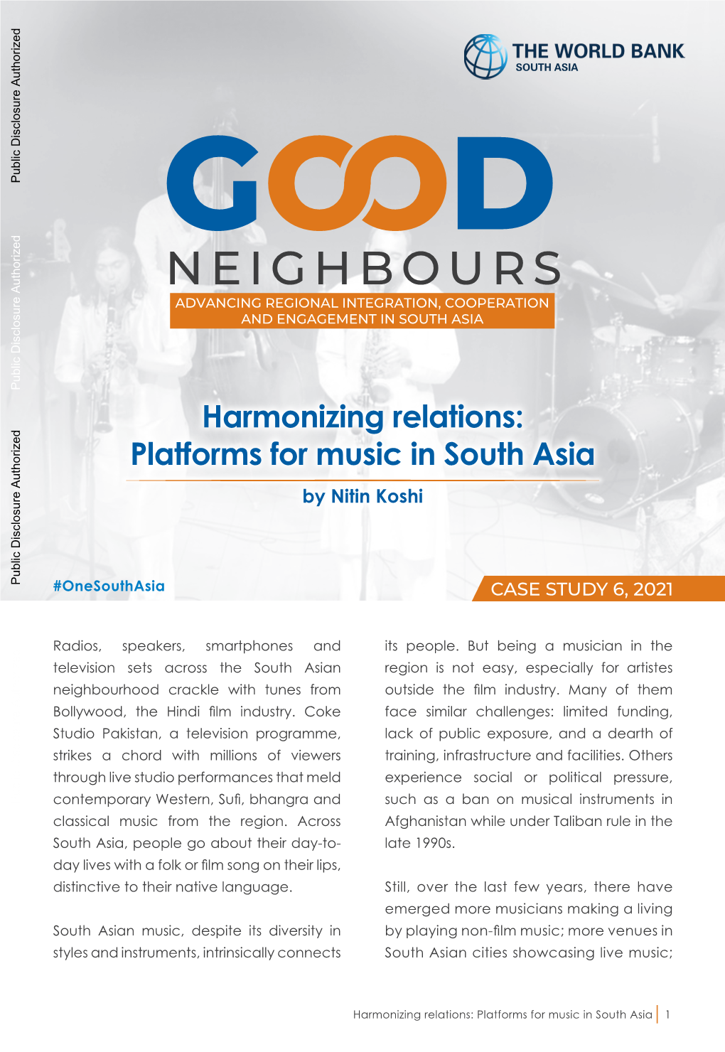 Platforms for Music in South Asia by Nitin Koshi