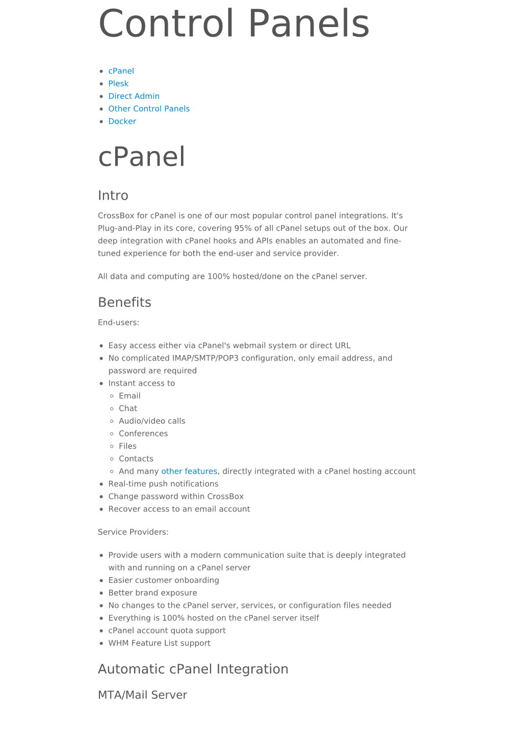 Control Panels