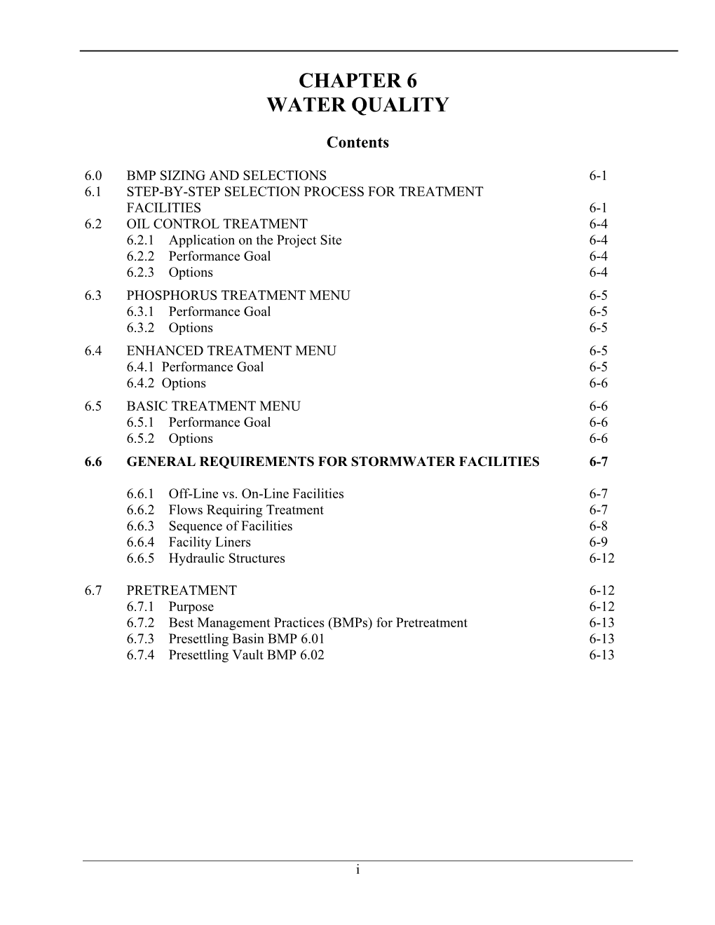 Chapter 6 Water Quality