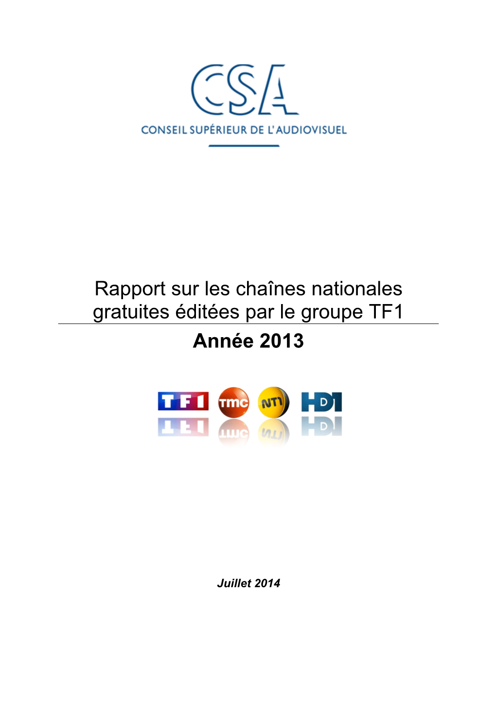 Rapport Groupe TF1 Format