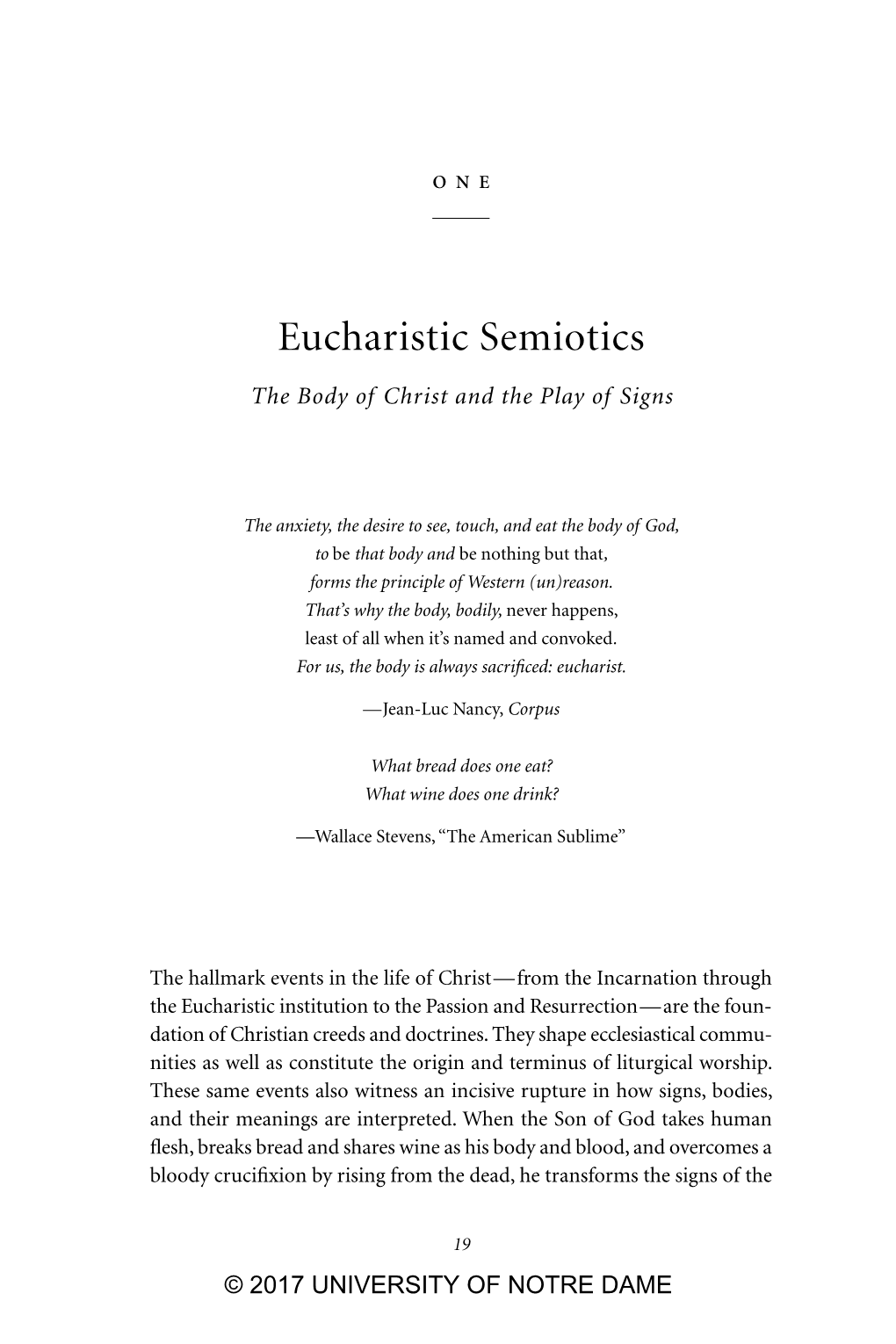 Eucharistic Semiotics