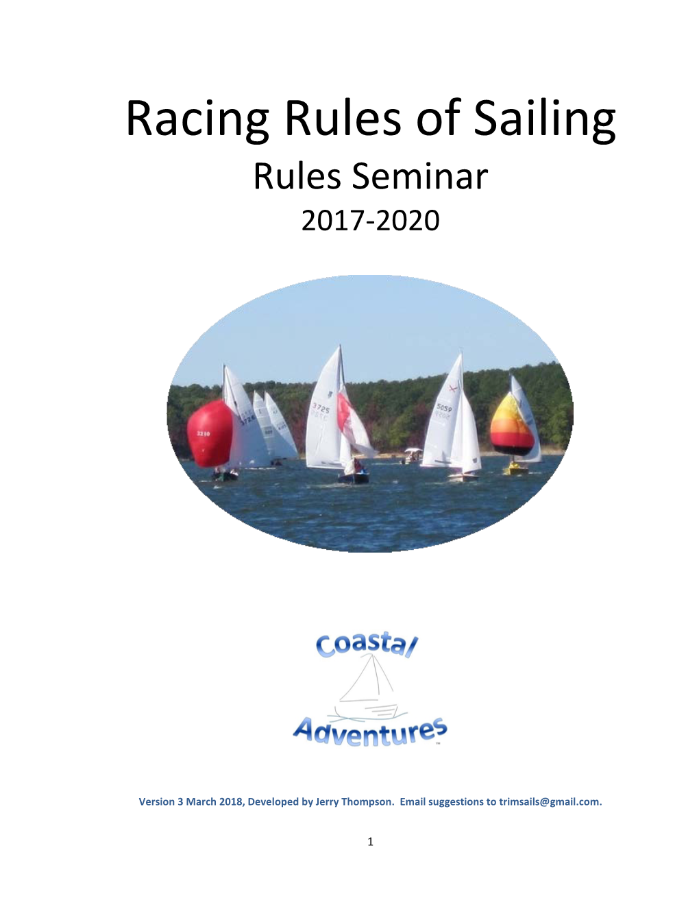 Racing Rules of Sailing Rules Seminar 2017-2020