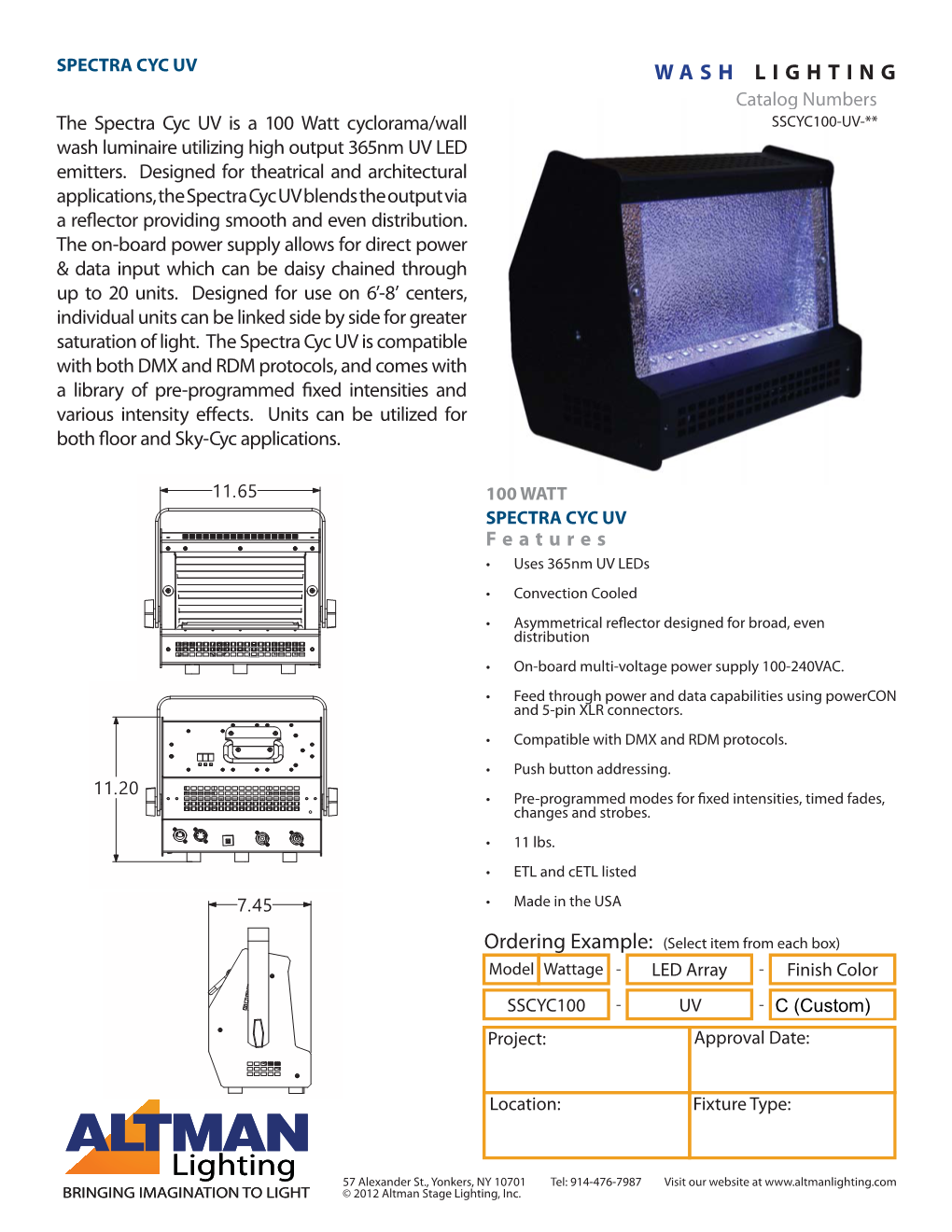 Spectra Cyc 100 UV Data Sheet.Indd