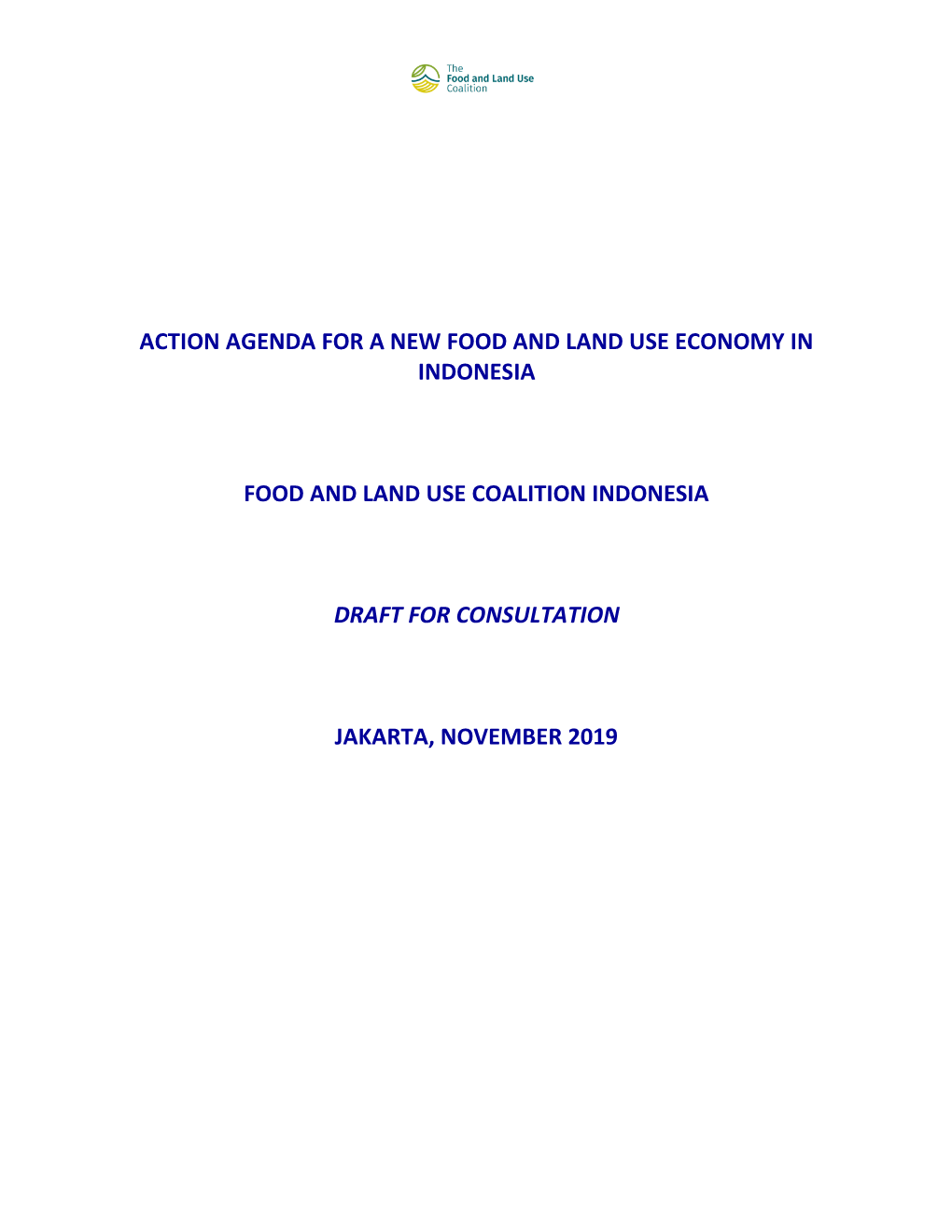 Action Agenda for a New Food and Land Use Economy in Indonesia