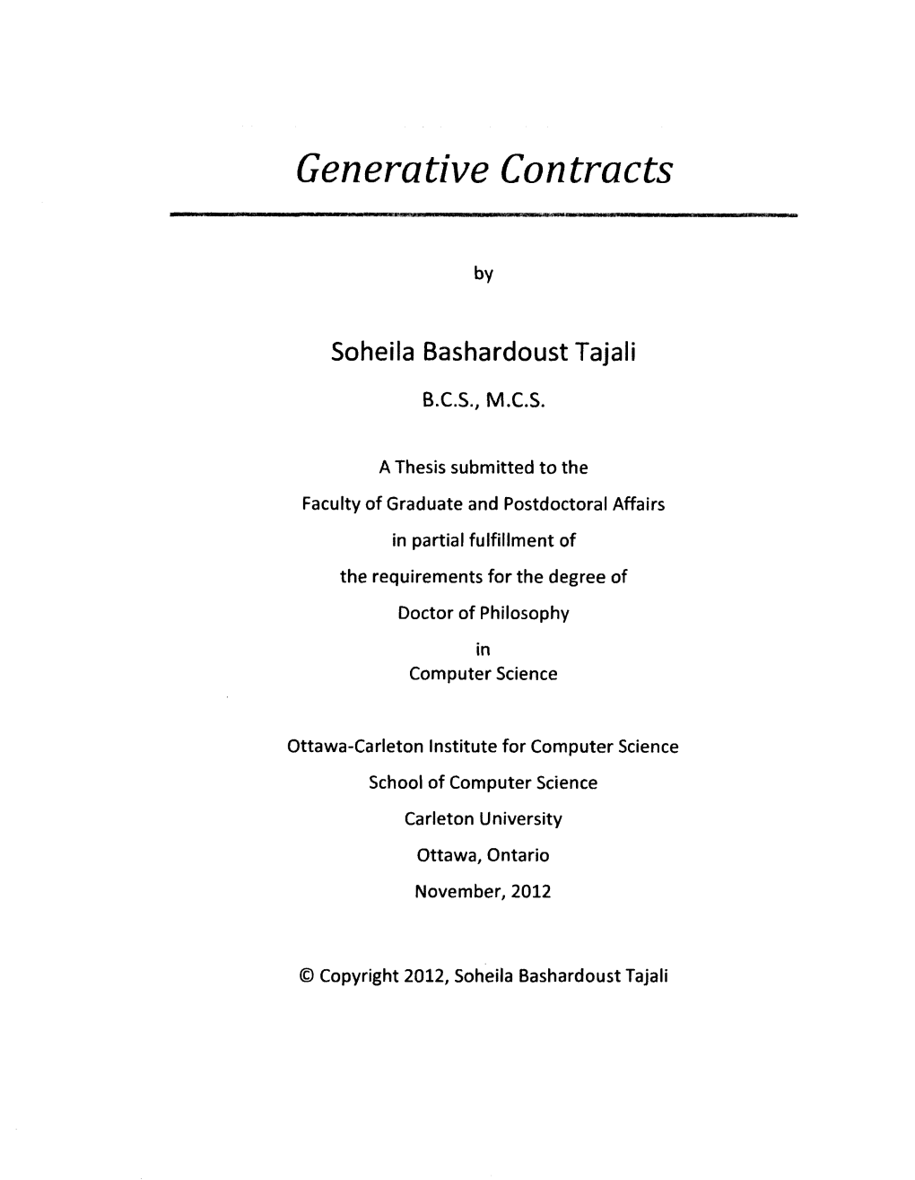 Generative Contracts