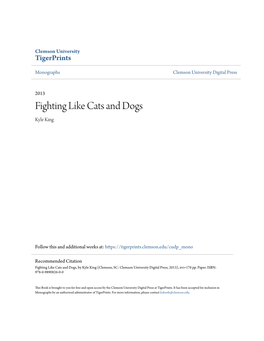 Fighting Like Cats and Dogs Kyle King