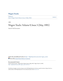 Wagon Tracks. Volume 9, Issue 3 (May, 1995) Santa Fe Trail Association