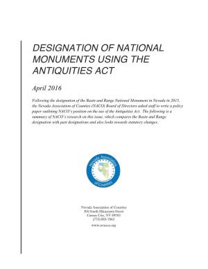 6-1-17 Antiquities Act, Basin and Range