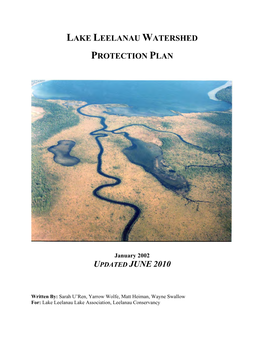 Lake Leelanau Watershed Protection Plan Final Draft Approved 9-14-2010