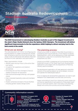 Stadium Australia Redevelopment Project Newsletter