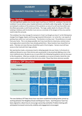 Key Updates Salisbury CPT Structure