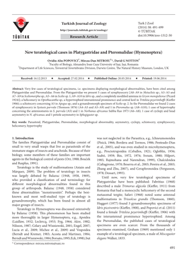 New Teratological Cases in Platygastridae and Pteromalidae (Hymenoptera)
