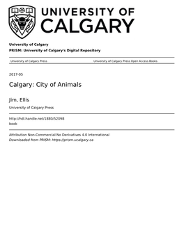 Calgary: City of Animals