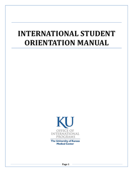 International Student Orientation Manual