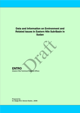Data and Information on Environment and Related Issues in Eastern Nile Sub-Basin in Sudan
