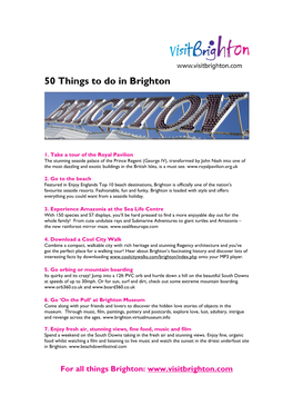 50 Things to Do in Brighton