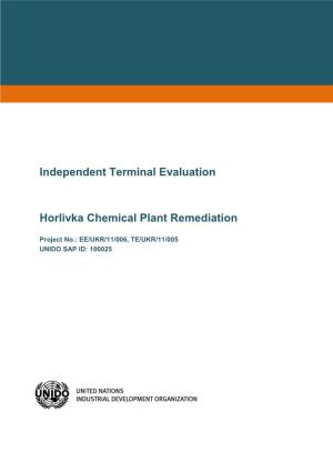 Independent Terminal Evaluation Horlivka Chemical Plant Remediation