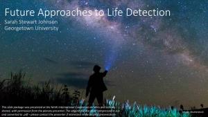 Future Approaches to Life Detection on Mars