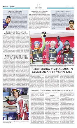 Rebensburg Victorious in Maribor After Vonn Fall