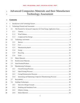 Advanced Composites Materials and Their Manufacture 2 Technology Assessment