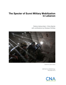 The Specter of Sunni Military Mobilization in Lebanon