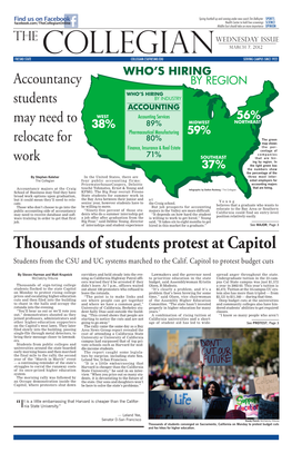 Thousands of Students Protest at Capitol Students from the CSU and UC Systems Marched to the Calif