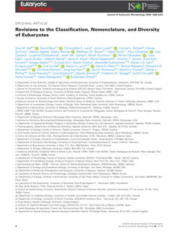 Revisions to the Classification, Nomenclature, and Diversity Of