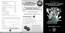 8Th Annual Ted Hendricks Charity Bowling Tournament