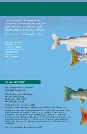 Olympic National Park Fishing Brochure
