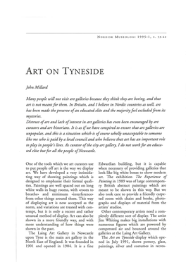 ART on TYNESIDE John Millard