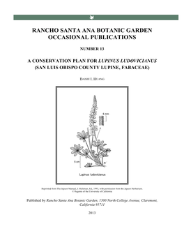 Rancho Santa Ana Botanic Garden Occasional Publications