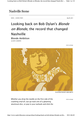 Looking Back on Bob Dylan's Blonde on Blonde, the Record That Changed Nashville |