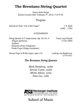 The Brentano String Quartet