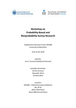 Workshop on Probability-Based and Nonprobability Survey Research