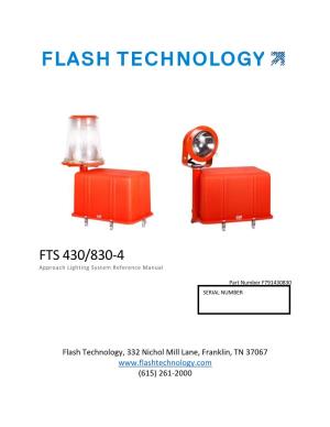 FTS 430/830-4 Approach Lighting System Reference Manual