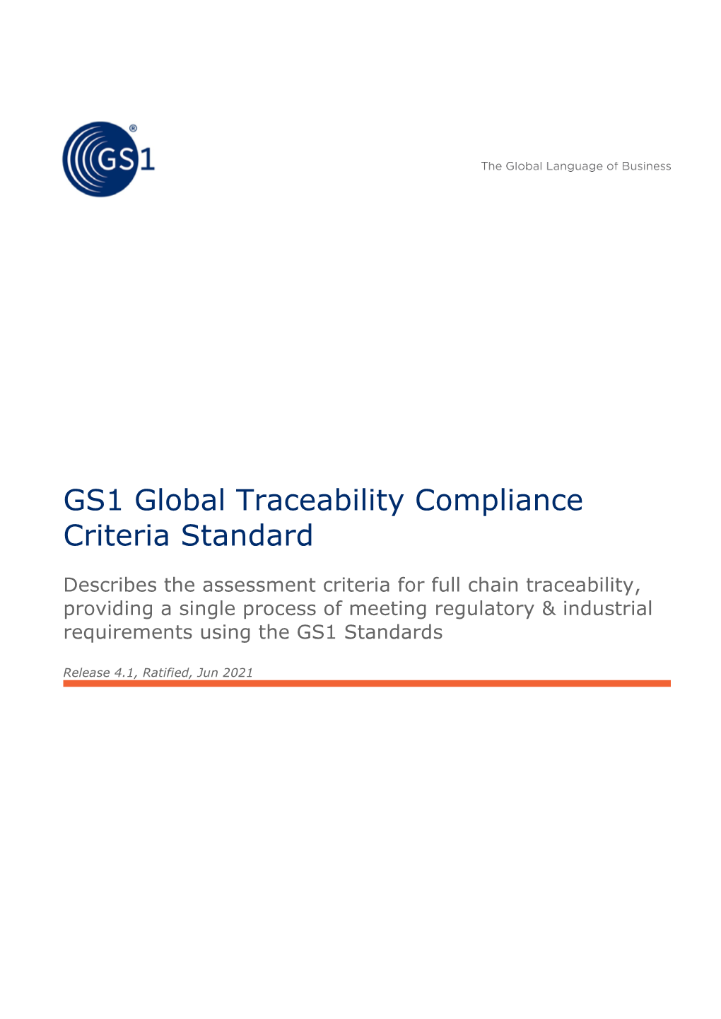 GS1 Global Traceability Compliance Criteria For Food - DocsLib