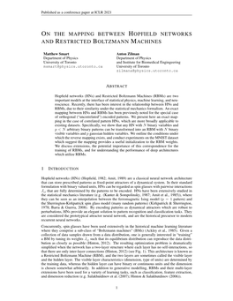 On the Mapping Between Hopfield Networks and Restricted Boltzmann