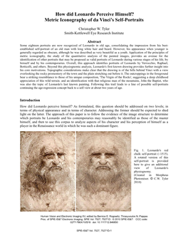 Metric Iconography of Da Vinci's Self-Portraits